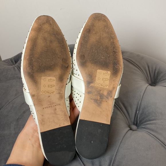 White and gold Kurt Geiger chelsea mules - Picture 5 of 5